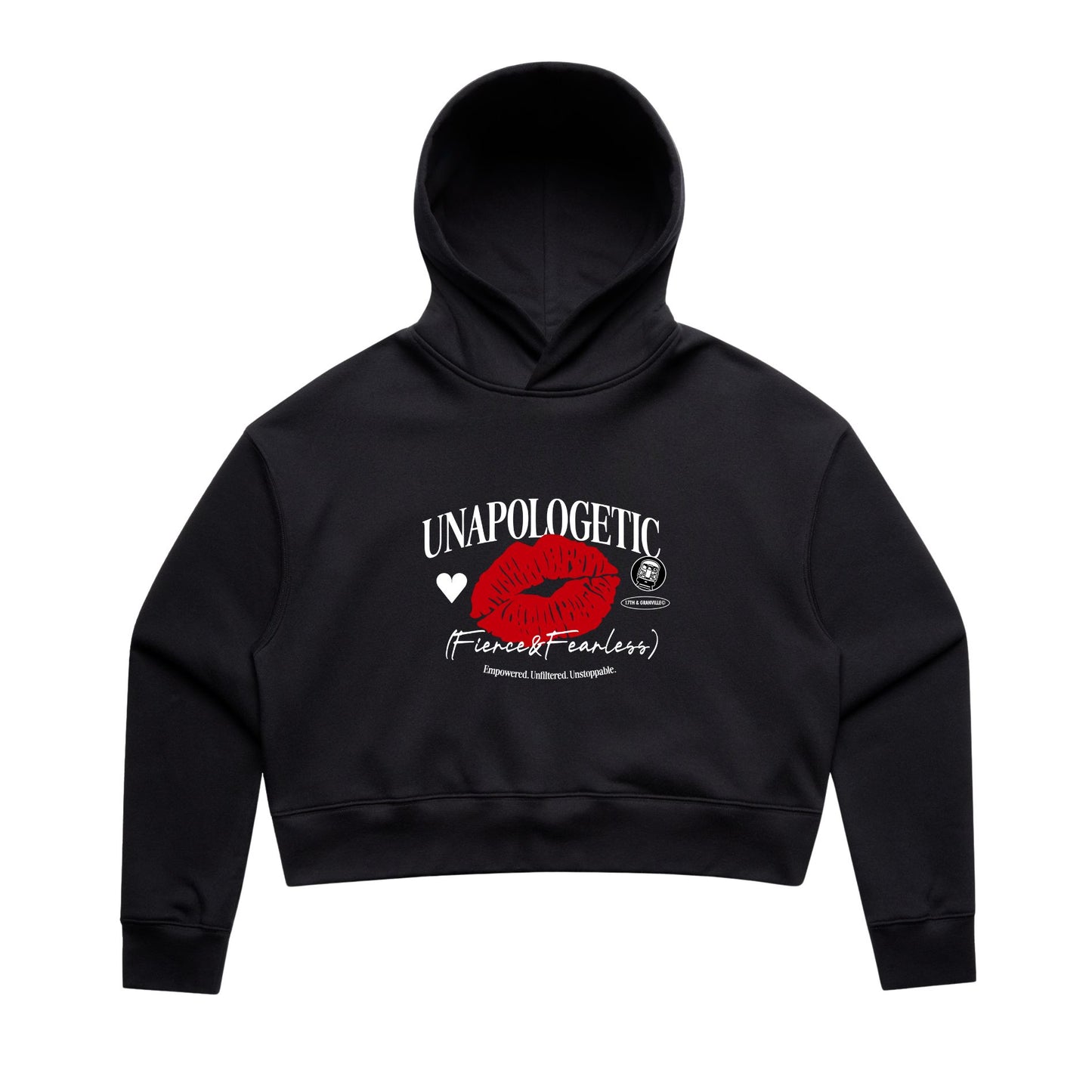 Unapologetic Fierce & Fearless Crop Hoodie – Feminine Energy Collection